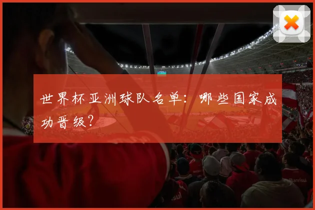 世界杯亚洲球队名单：哪些国家成功晋级？
